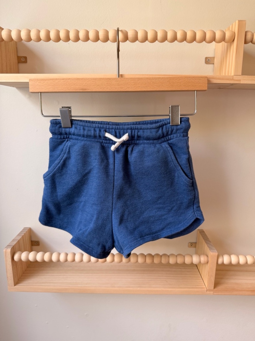 Old Navy Blue Terry Drawstring Kids Shorts